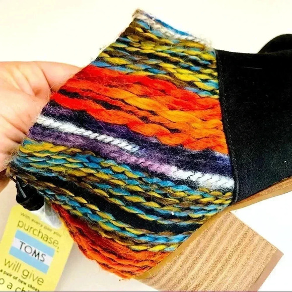 NWT Toms Multi Textile Leila Chocolate Brown Suede Ankle Booties - Picture 8 of 9